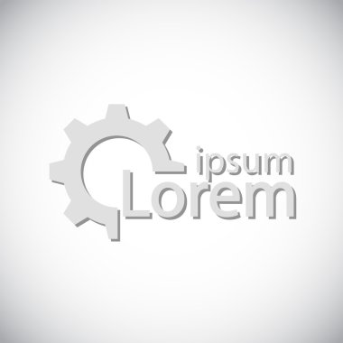 dişli simgesi. Düz tasarım biçimi