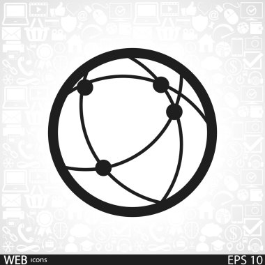 Küresel teknoloji ya da sosyal ağ simgesini