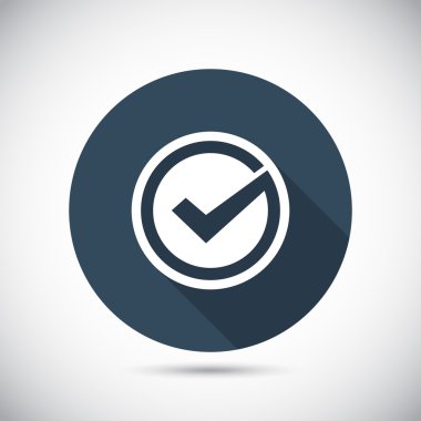 simge onaylayın. düz tasarım stil