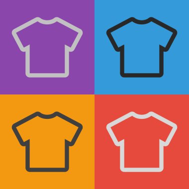 Tshirt düz simgesi