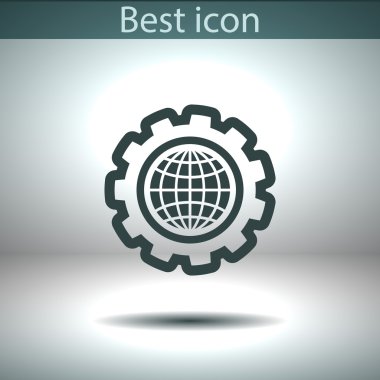 Küre simgesi düz tasarım