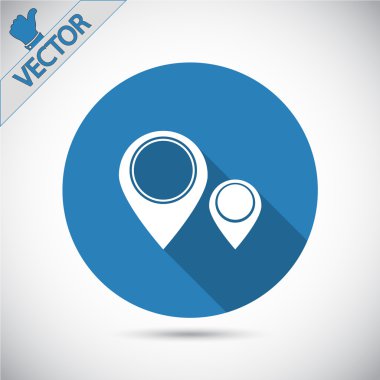 harita işaretçisi düz simgesi