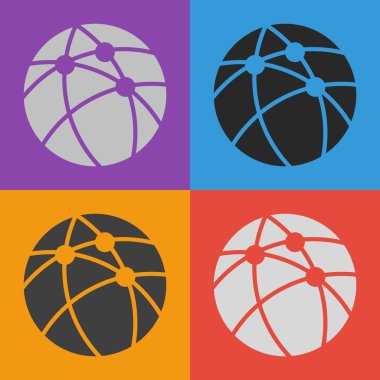 Küresel teknoloji ya da sosyal ağ simgesini