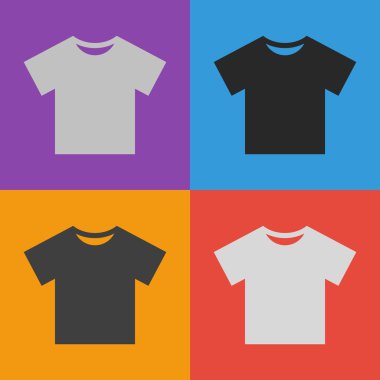 Tshirt düz simgesi