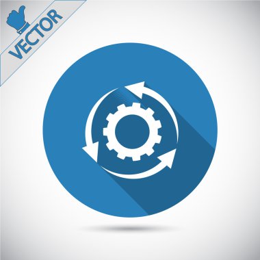 dişli simgesini illüstrasyon.