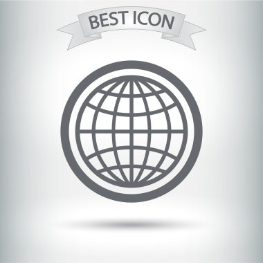 Küre simgesi düz tasarım