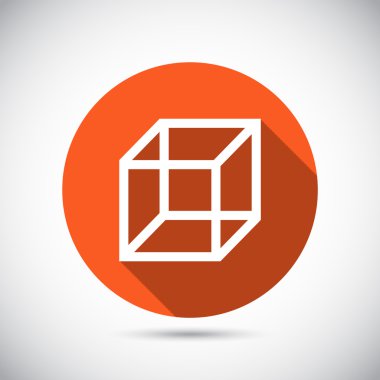 3D küp logo tasarım simgesi