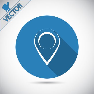 harita işaretçisi düz simgesi