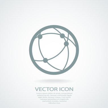 Küresel teknoloji ya da sosyal ağ simgesini