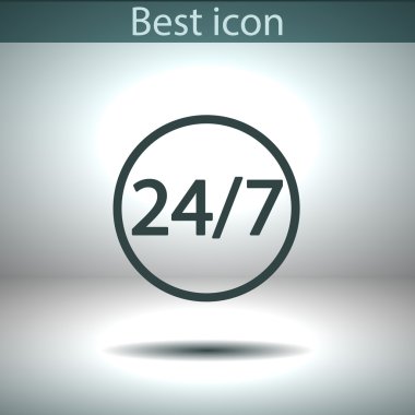 bir gün ve 7 gün 24 saat bir hafta simgesi.