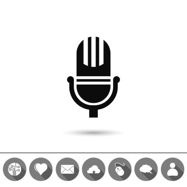Microphone icon design clipart