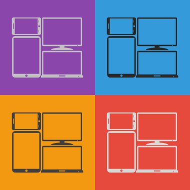 elektronik cihazlar simge kümesi