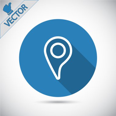 harita işaretçisi düz simgesi