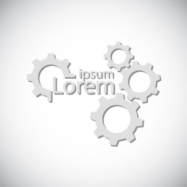 dişli simgesi. Düz tasarım biçimi