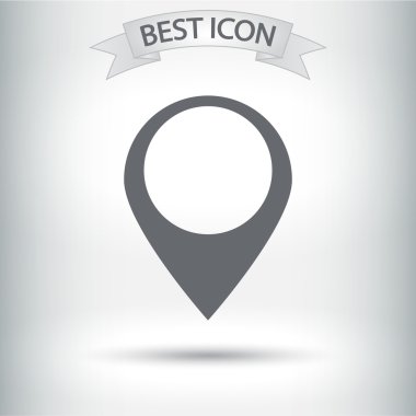 harita işaretçisi düz simgesi