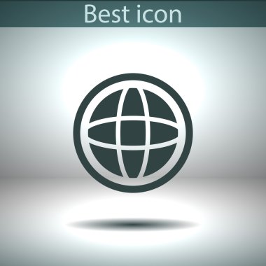 Küre simgesi düz tasarım