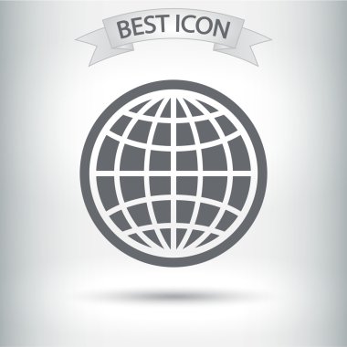 Küre simgesi düz tasarım