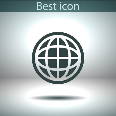 Küre simgesi düz tasarım