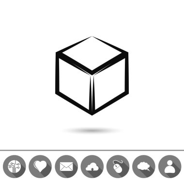 Küp logo tasarım simgesi