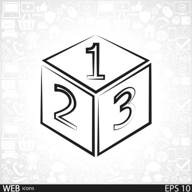 Küp logo tasarım simgesi