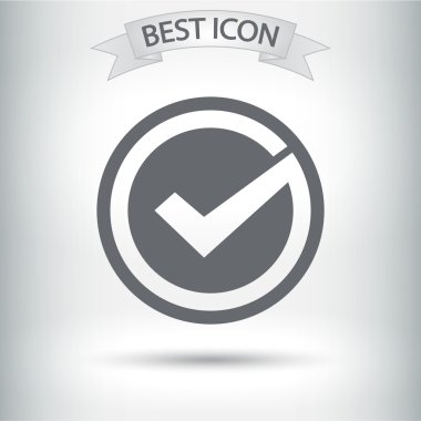 simge onaylayın. düz tasarım stil