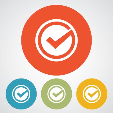 simge onaylayın. düz tasarım stil