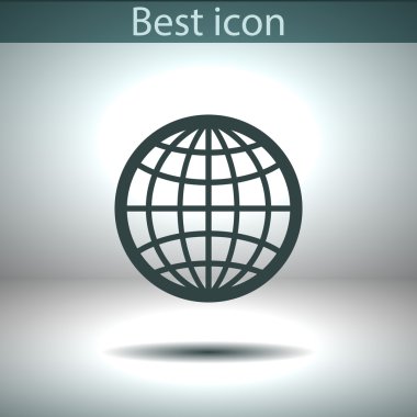 Küre simgesi düz tasarım