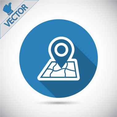 harita işaretçisi düz simgesi