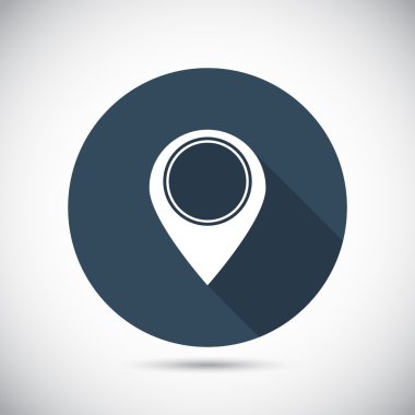 harita işaretçisi düz simgesi