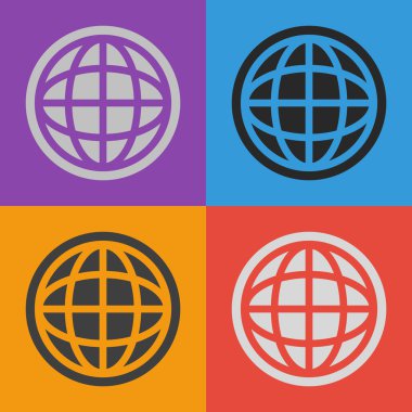 Küre simgesi düz tasarım