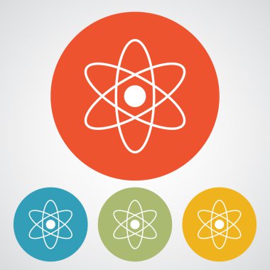 Atom simgesi. düz tasarım
