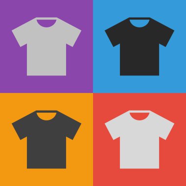 Tshirt düz simgesi