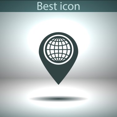 harita işaretçisi düz simgesi