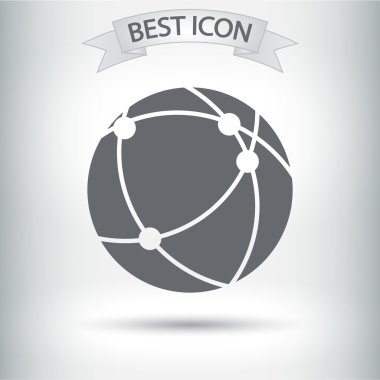 Küresel teknoloji ya da sosyal ağ simgesini