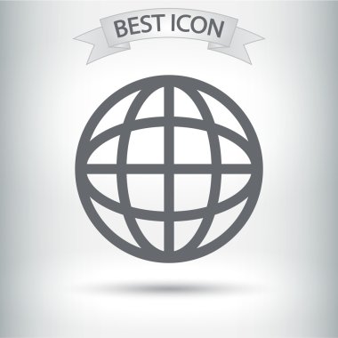 Küre simgesi düz tasarım