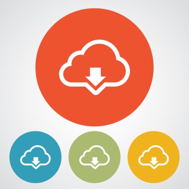 Cloud computing download icon clipart