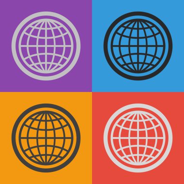 Küre simgesi düz tasarım