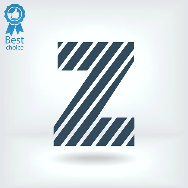 Zebra Alfabe harf Z — Stok Vektör