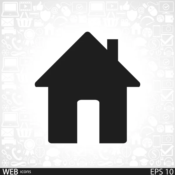 Flat House icon. — Stock Vector