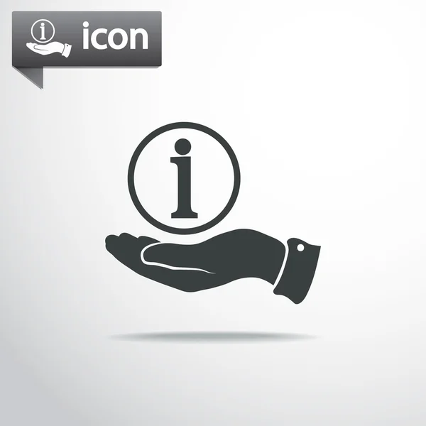 Signo de información icono — Vector de stock