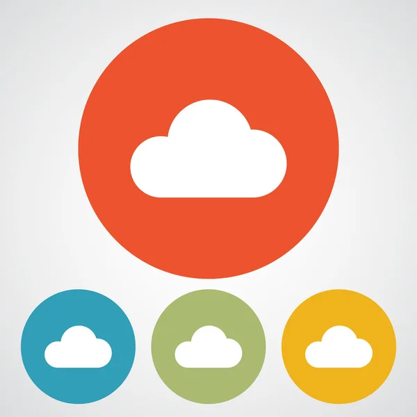 Cloud icon Estilo de diseño plano — Vector de stock