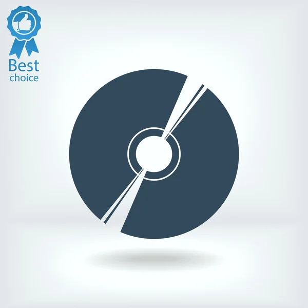 Het pictogram cd of dvd — Stockvector