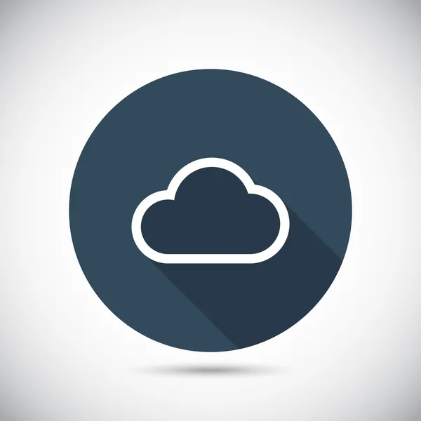 Icône Cloud Style design plat — Image vectorielle