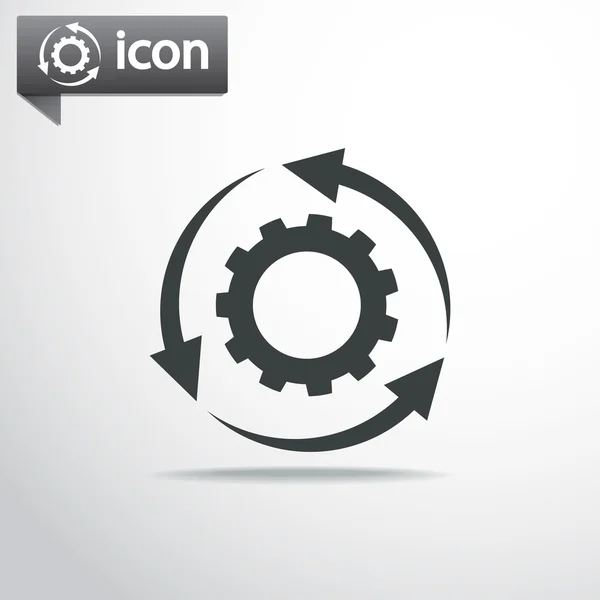 Flecha circular icono — Vector de stock