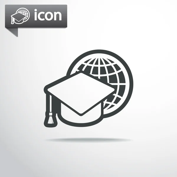 Icono de la tapa de graduación — Vector de stock