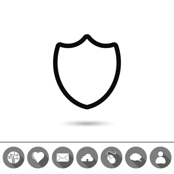 Shield icon. Flat design style — Stock Vector