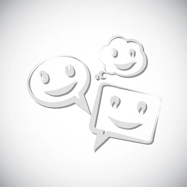 Smile talking bubble icon — Stock Vector