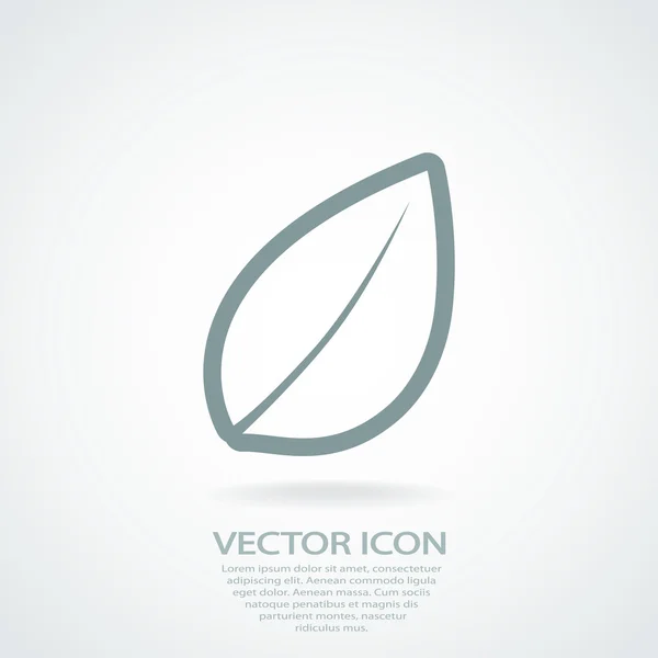 Icono de hoja — Vector de stock