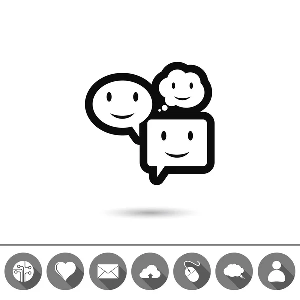 Smile talking bubble icon — Stock Vector