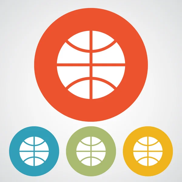 Basketbol topu Icon set — Stok Vektör